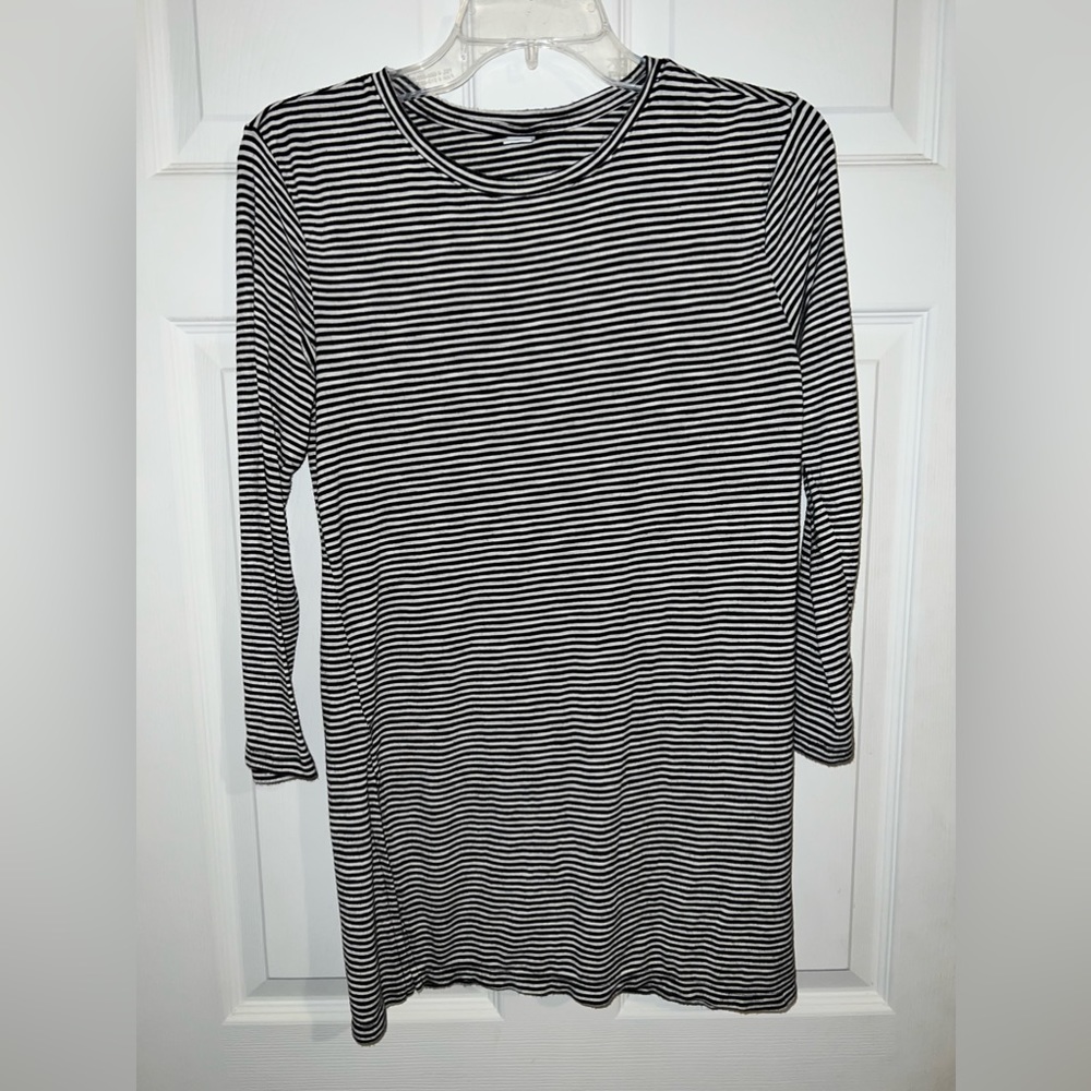 Old Navy Luxe Black/White Striped Shirt